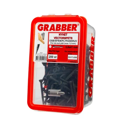 Spånskiveskruv Trä/Stål 3,8x42 mm, Fosfaterad, 200 st/frp