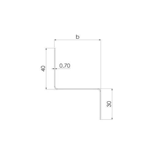 Z-Profil Yttervägg THZ 70x3000 mm