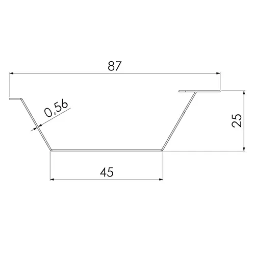 Akustikprofil AP 25 3600 mm