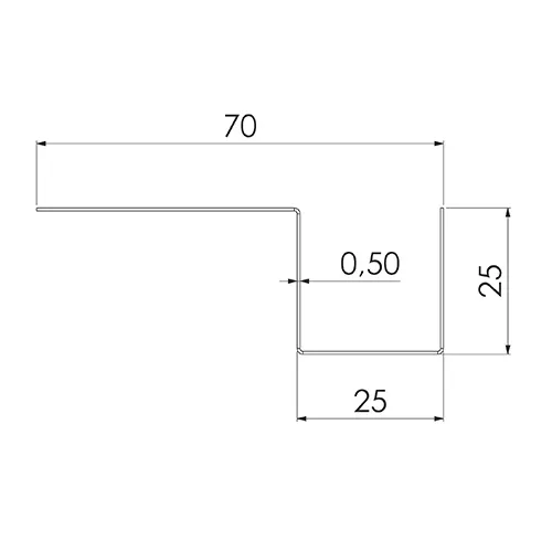 Pelarhörnprofil PHL 2000 mm