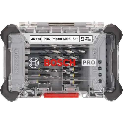 Borr- & bitsset Impact Metall HSS 35 delar