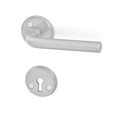 Dörrhandtag Hamar inkl. nyckelskylt, Borstad Aluminium