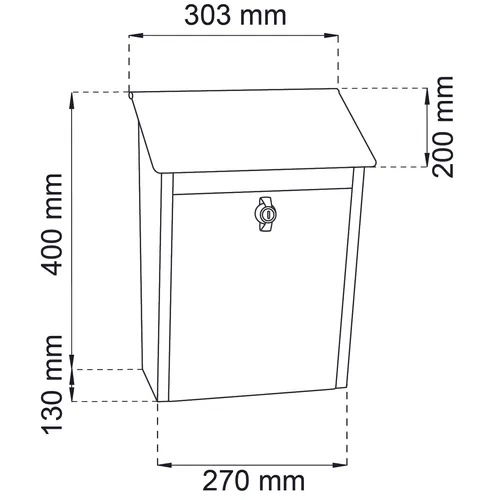 Postlåda 9441B, Låsbar,Grå