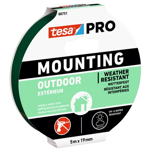 Monteringstejp 66751 Utomhus 19 mm, 5 m