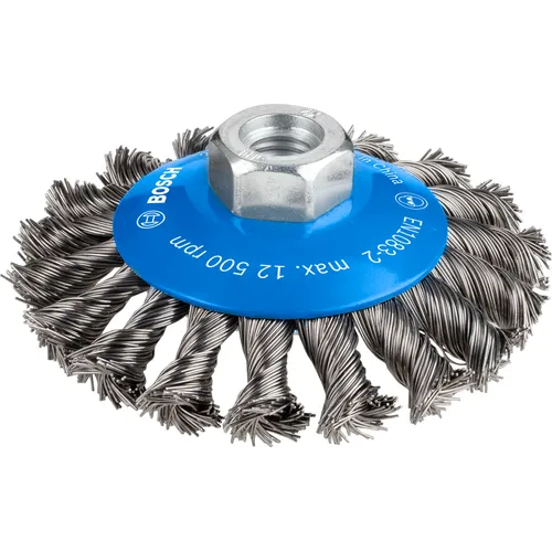 Stålborste konisk M14 Ø 100 mm, Grov