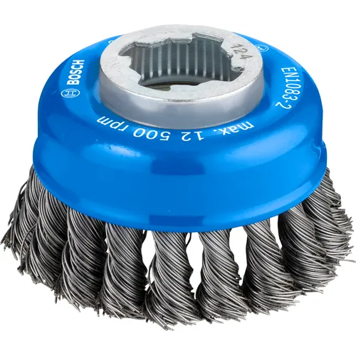 Ståltrådsborste X-LOCK Metall Ø 75 mm, Virad tråd