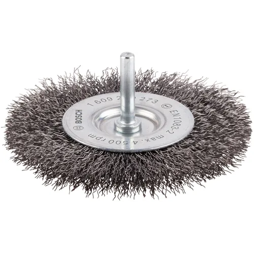 Skivstålborste, Ø 6 mm skaft Ø 100 mm, Grov