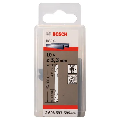 Dubbelborr HSS-G 3,3x49 mm, 10 st/frp