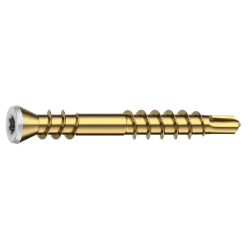 Sockelskruv m. motgänga och borrspets C1 4,2x45 mm, Vit, 250 st/frp