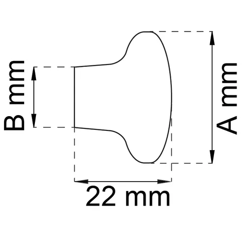 Knopp Marcus 32 mm, Vit Porslin