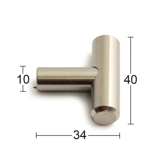 Knopp Nathan 40 mm, Borstat Stål