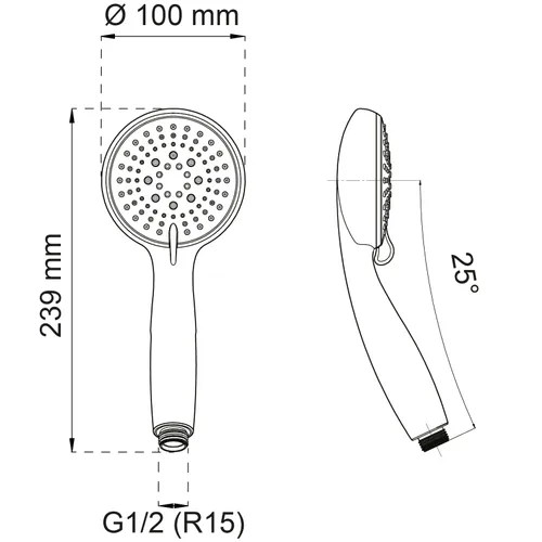 Handdusch Orchid 3-spray, Krom