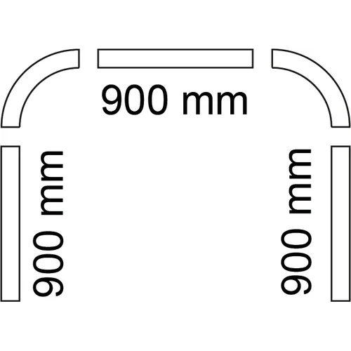 Draperiskena 900x900x900 mm, Vit