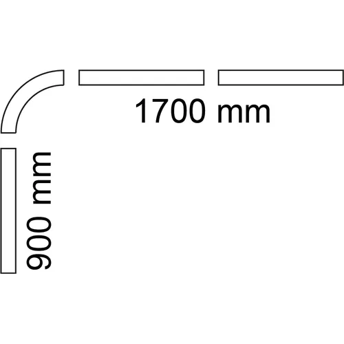 Draperiskena 900x1700 mm, Vit