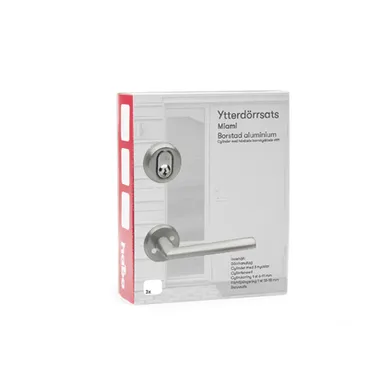 Ytterdörrsats Miami, Borstad Aluminium