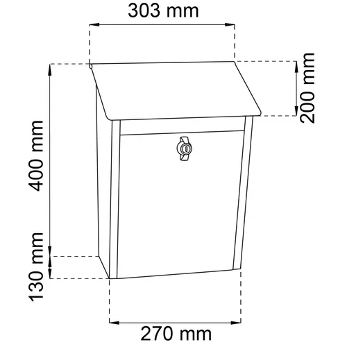 Postlåda 9441B, Låsbar, Ljusgrön