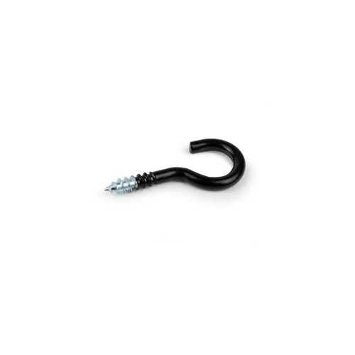 Skruvkrok 60 mm, Ø 3,5 mm, Svart, 5-pack