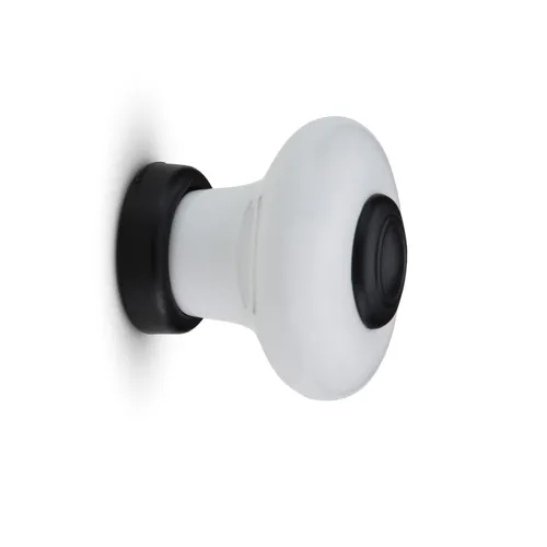 Knopp Erik 37 mm, Vit/Svart