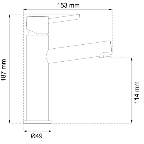 Tvättställsblandare Flora, Krom
