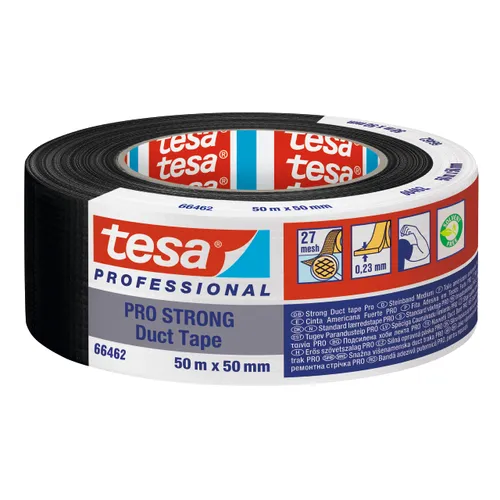 Vävtejp Pro Strong 66462, 50 mm, 50 m, Svart