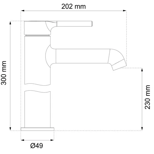 Tvättställsblandare Hög, Peony, Svart