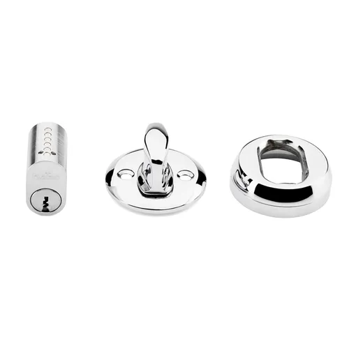 Cylinderlåssats 42  Krom