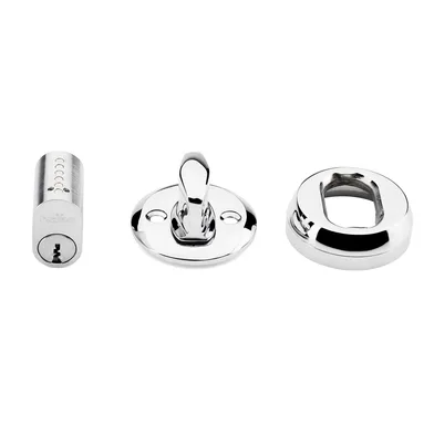 Cylinderlåssats 42  Krom