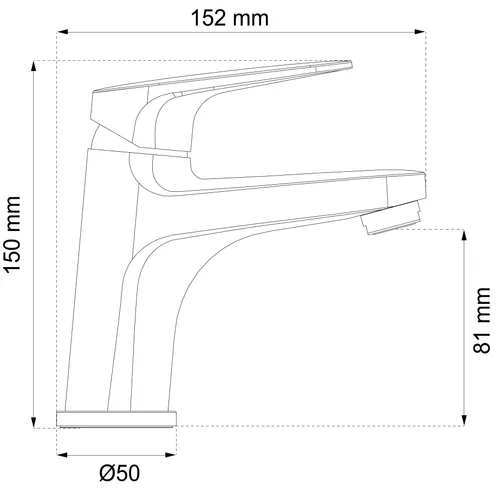 Tvättställsblandare Gerbera, Krom