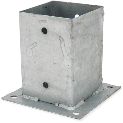 Stolpfäste med platta FZV, 96x96x150 mm