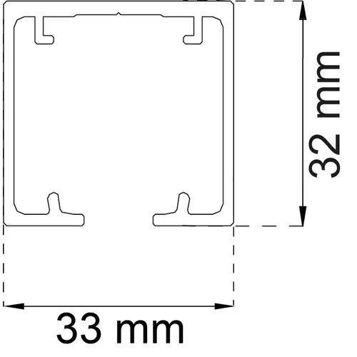 Skjutdörrsskena SF-70, 2000 mm