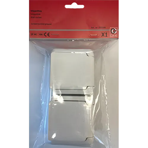 Vägguttag utanpå, 2 väg IP44 Kapslad