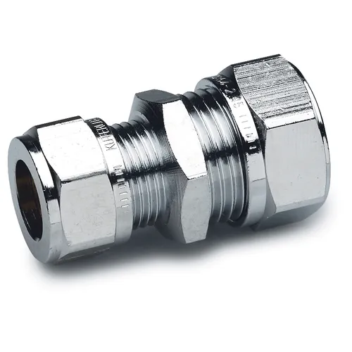 Klämringskoppling rak 12x12 mm, krom