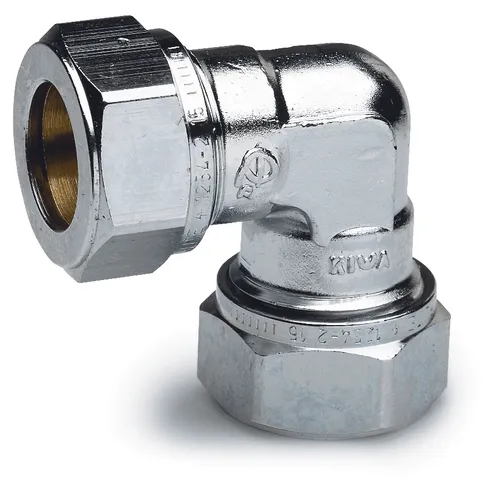Klämringskoppling vinkel 12 mm, krom