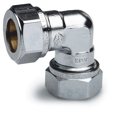 Klämringskoppling vinkel 12 mm, krom