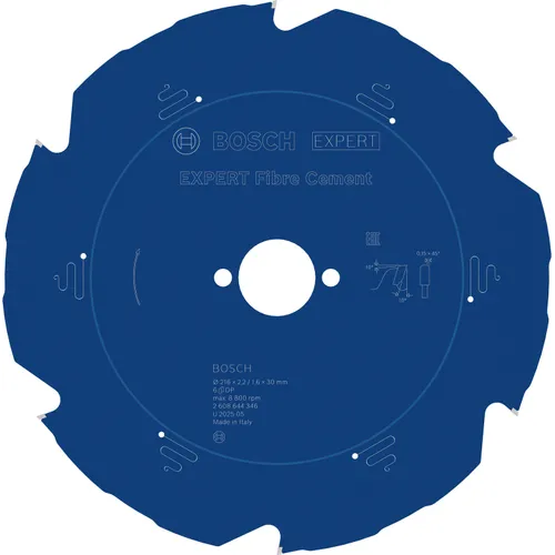 Cirkelsågklinga Expert Fibercement 216/30 mm, 6T