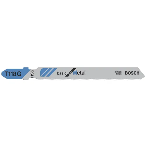Sticksågsblad T 118 G Basic Metall 92 mm, 5-pack