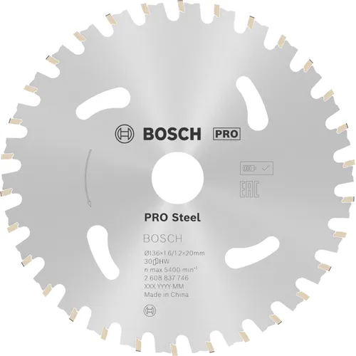 Cirkelsågklinga Standard f. batteridrift, Metall 136/20 mm, 30T