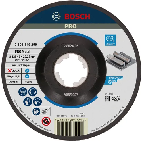 Kapskiva X-Lock Expert Metall Navrondell 125 mm