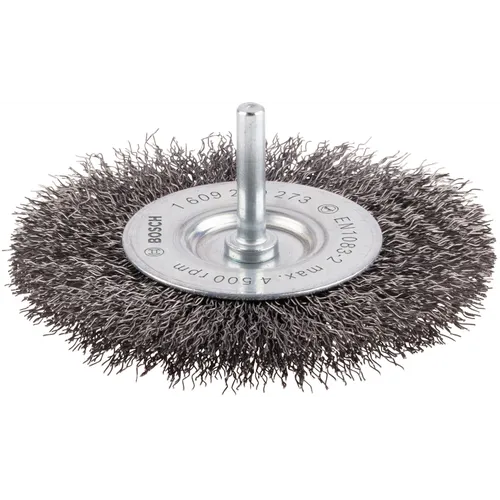 Skivstålborste, Ø 6 mm skaft Ø 100 mm, Grov