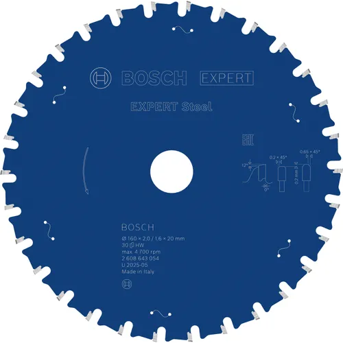Cirkelsågklinga Expert Stål 160/20 mm, 30T