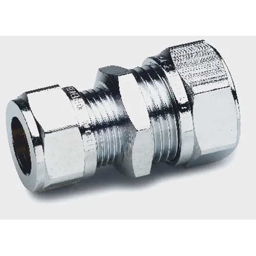 Klämringskoppling rak 12x12 mm, krom