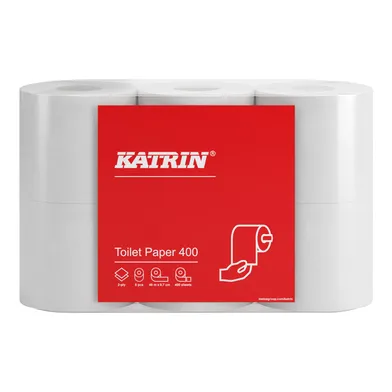 Toalettpapper Katrin 400 2-lag 48m, 6-pack