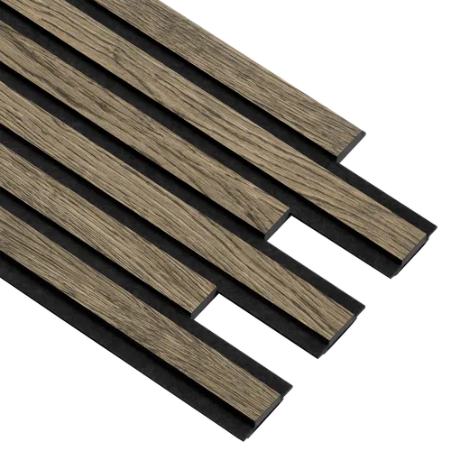 Akustikpanel Pro, Svart kärna, 16x300x2400, Svart filt, Svart