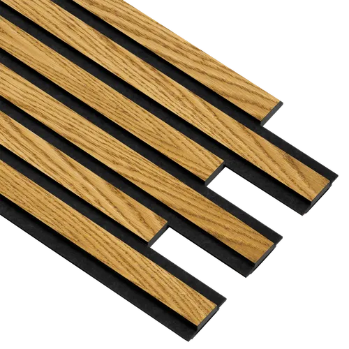 Akustikpanel Pro, Svart kärna, 16x300x2400, Svart filt, Brun