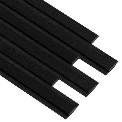 Akustikpanel Pro, Svart kärna, 16x300x2400, Svart filt, Svartmålad
