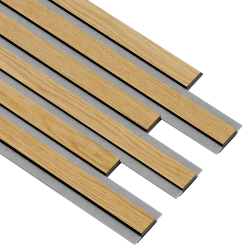 Akustikpanel Pro, Svart kärna, 16x300x2400, Grå filt, Klar