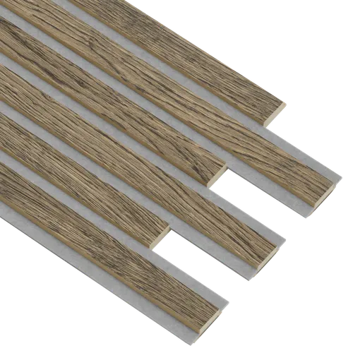 Akustikpanel Pro, Ljus kärna, 16x300x2400, Grå filt, Svart