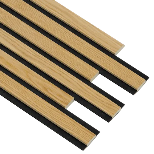 Akustikpanel Pro, Ljus kärna, 16x300x2400, Svart filt, Klar