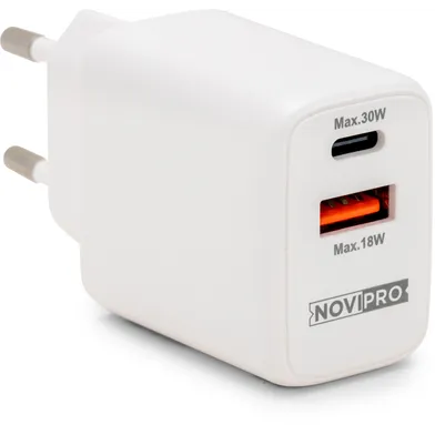 Väggladdare USB A och USB C