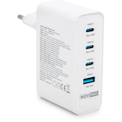 Väggladdare USB-A och 3 USB-C